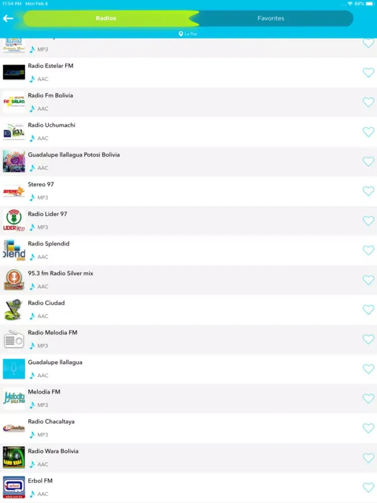 Radios Bolivia iPad  स्क्रीनशॉट