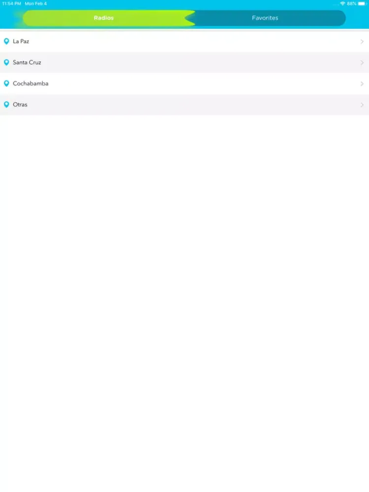 Radios Bolivia iPad  स्क्रीनशॉट