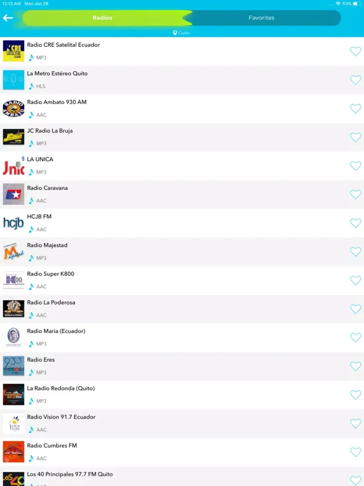 Radio Ecuador: Ecu Stations FM iPad 应用截图