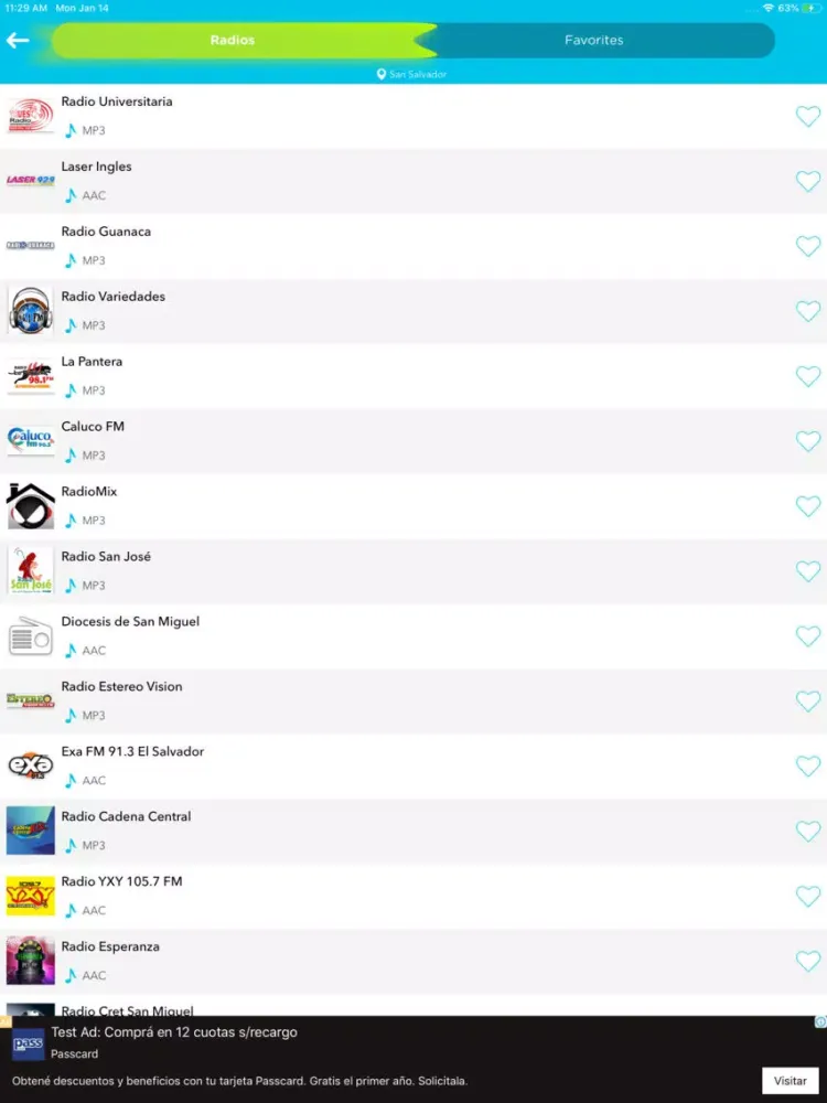 Radio El Salvador FM Station iPad  Screenshots