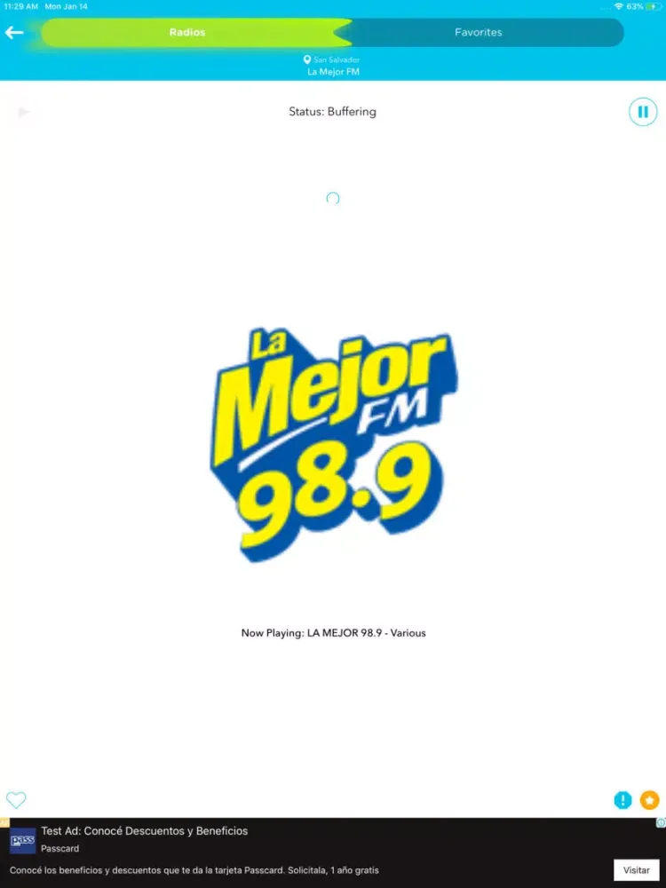 Radio El Salvador FM Station iPad  Screenshots