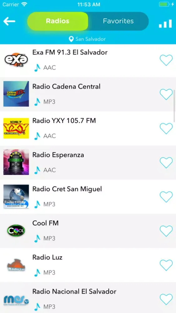 Radio El Salvador FM Station Screenshots