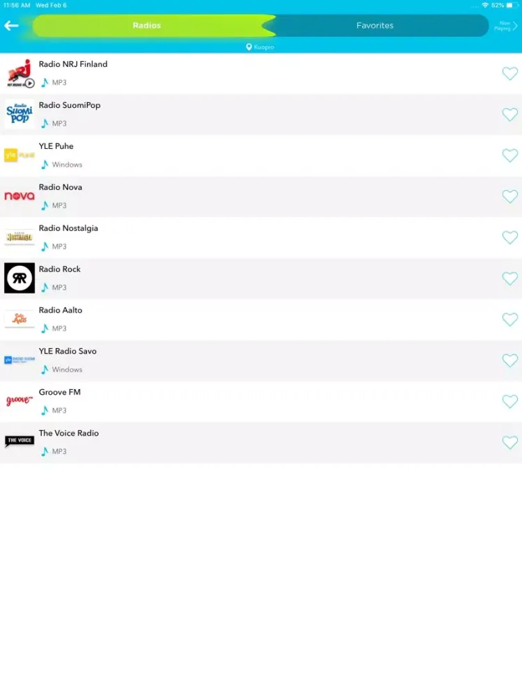 Radio Finland AM FM Online iPad  스크린샷