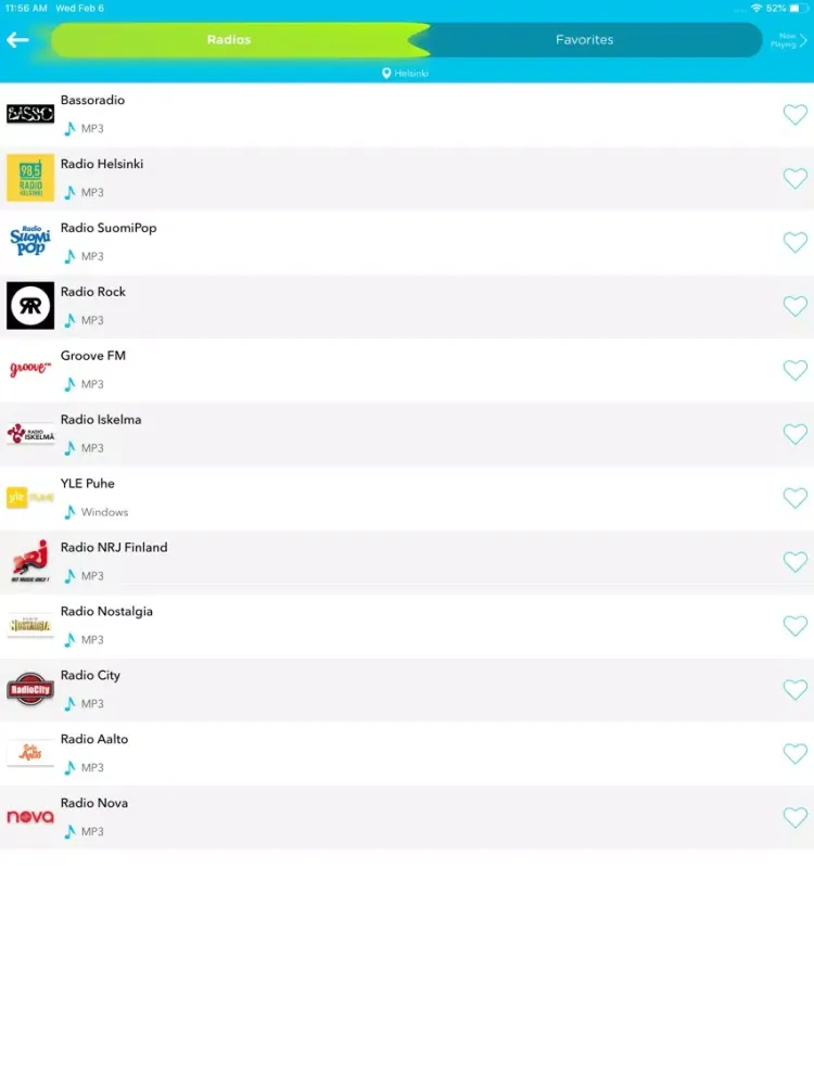 Radio Finland AM FM Online iPad  스크린샷