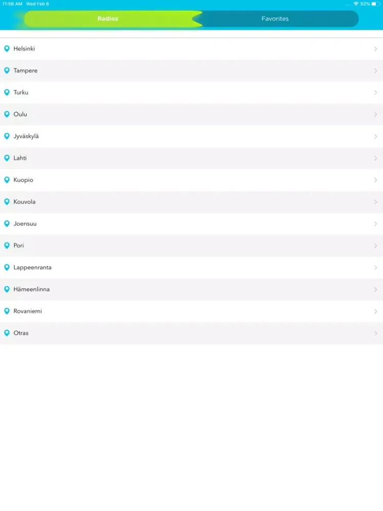 Radio Finland AM FM Online iPad  스크린샷