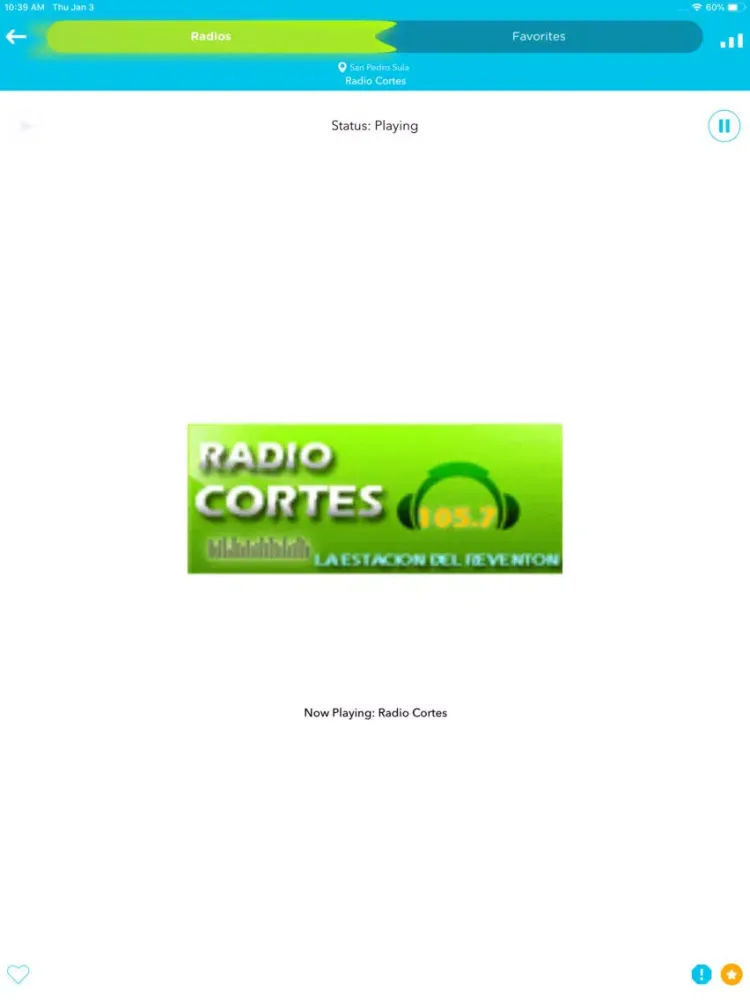 Ảnh chụp màn hình của Radio Honduras: FM AM HND iPad 