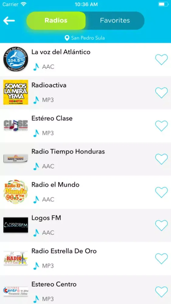 Ảnh chụp màn hình của Radio Honduras: FM AM HND