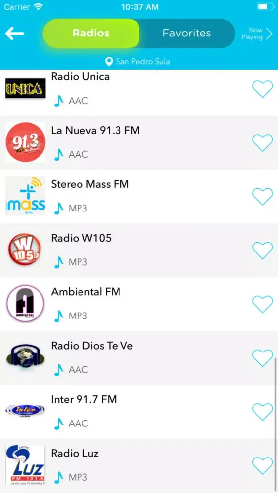 Ảnh chụp màn hình của Radio Honduras: FM AM HND
