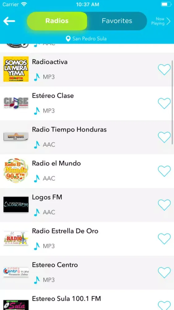 Ảnh chụp màn hình của Radio Honduras: FM AM HND