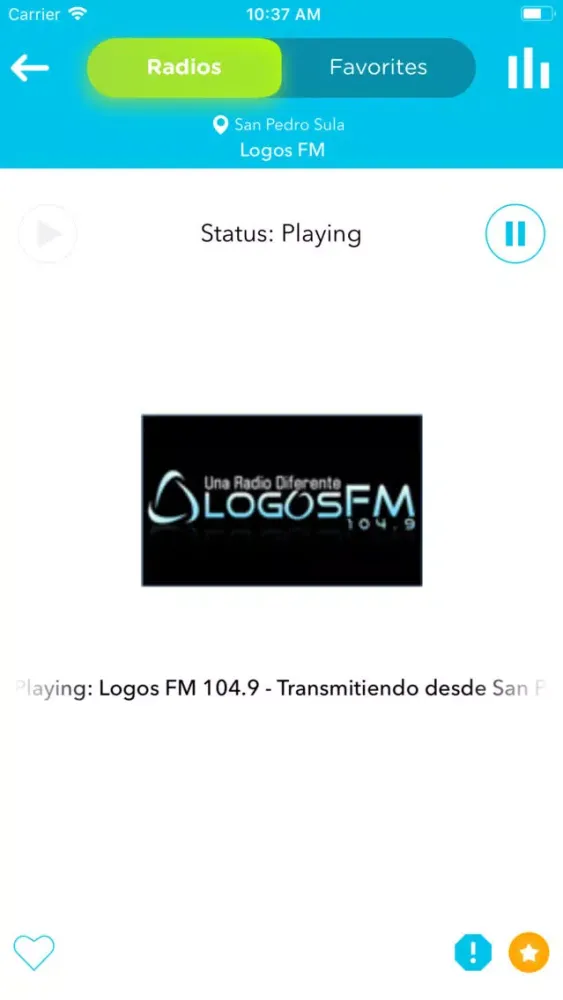 Ảnh chụp màn hình của Radio Honduras: FM AM HND