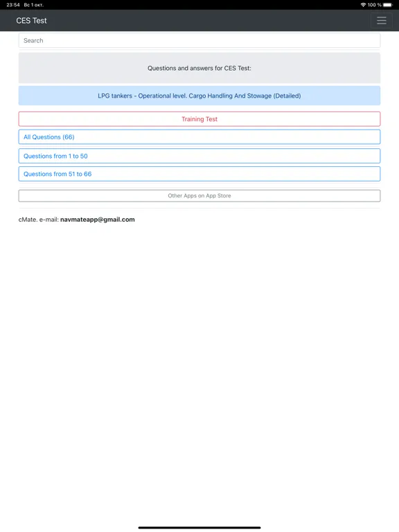 LPG tankers CHaS Operational iPad  Screenshots