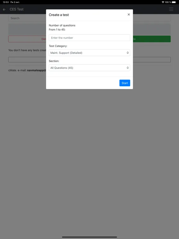 Tangkapan layar Maint. Support Detailed CES iPad 