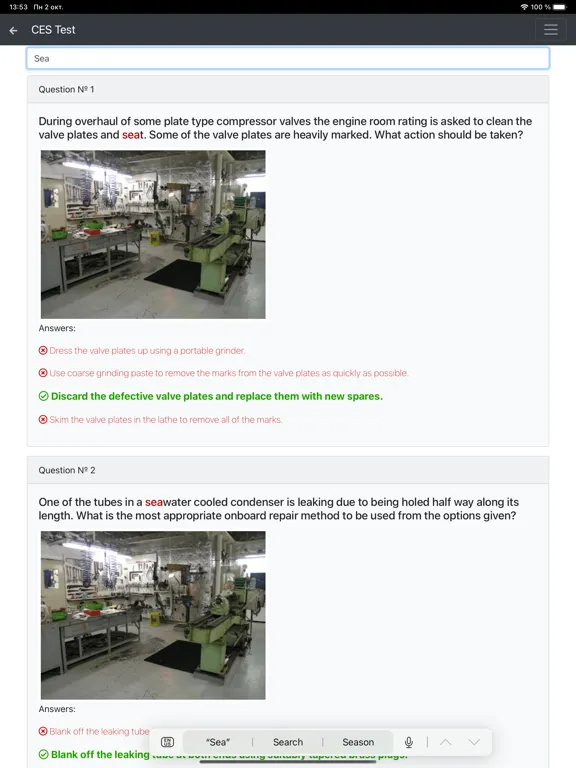 Tangkapan layar Maint. Support Detailed CES iPad 