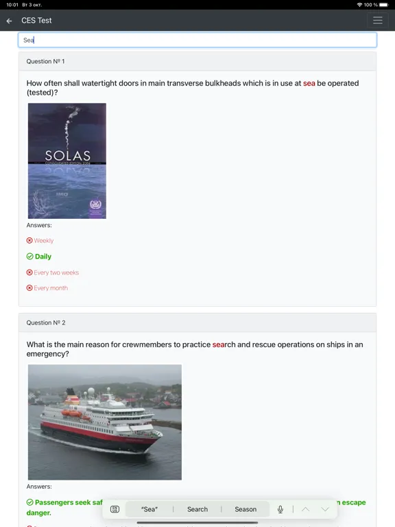 Non-RORO passenger CHaS Operat iPad  Ekran Görüntüleri