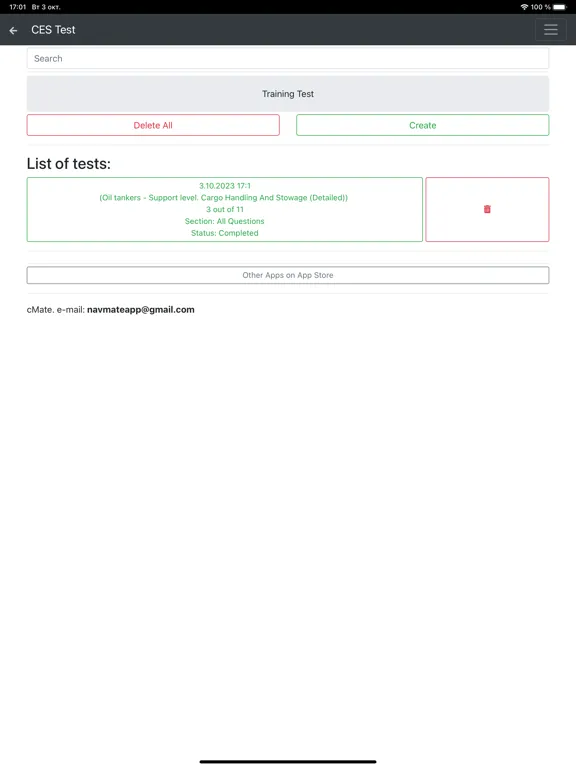 Oil tankers CHaS Support CES iPad  スクリーンショット