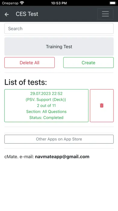 Capturas de pantalla de PSV. Support Deck. CES Test