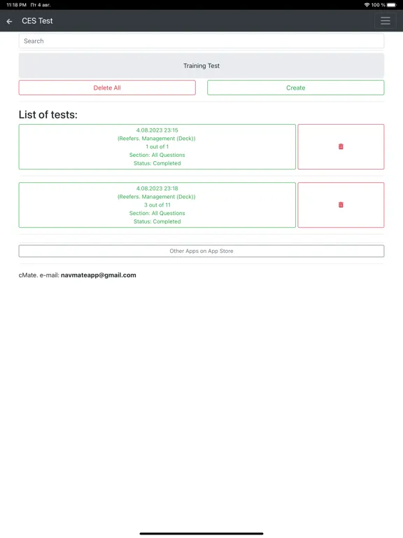 Reefers. Management CES Test iPad  سکرین شاٹس