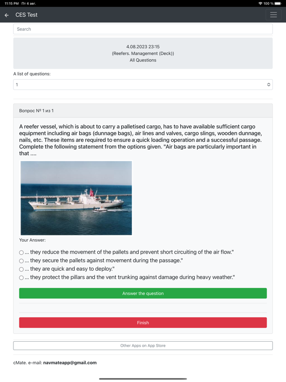 Reefers. Management CES Test iPad  Ekran Görüntüleri