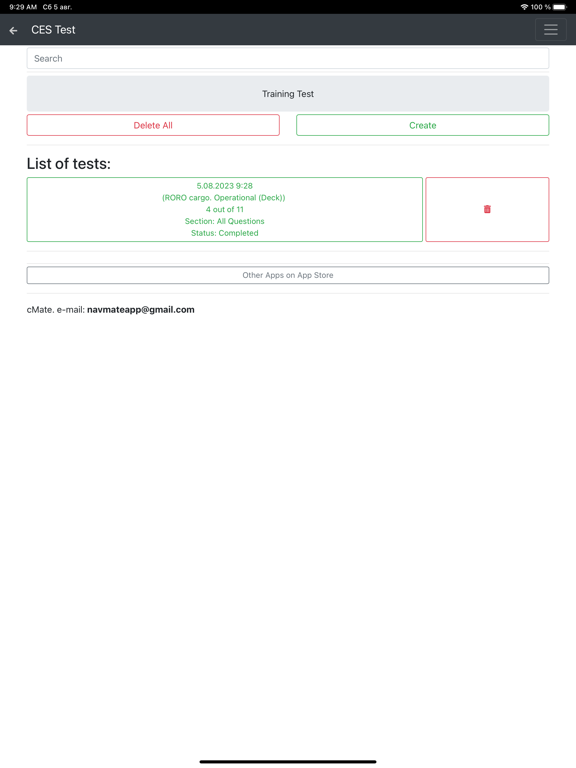 RORO cargo. Operational CES iPad  Screenshots
