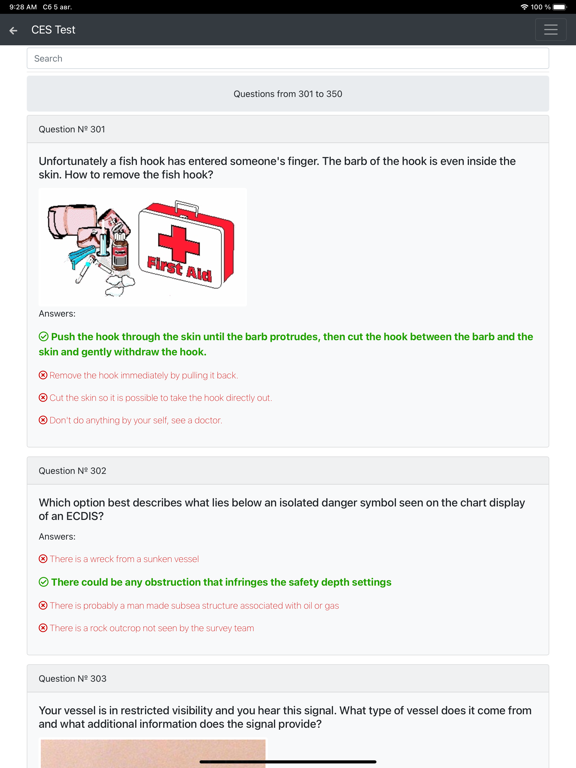 RORO cargo. Operational CES iPad  Screenshots