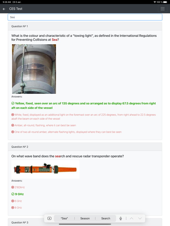 RORO cargo. Operational CES iPad  Screenshots