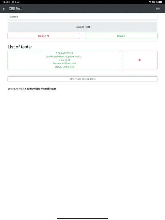 Tangkapan layar RORO passenger. Support CES iPad 