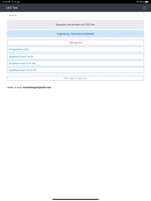 Screenshot di Engineering Operational Detail iPad 