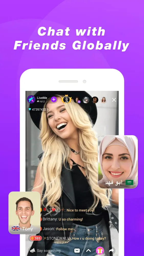 Capturas de tela do LiveMe
