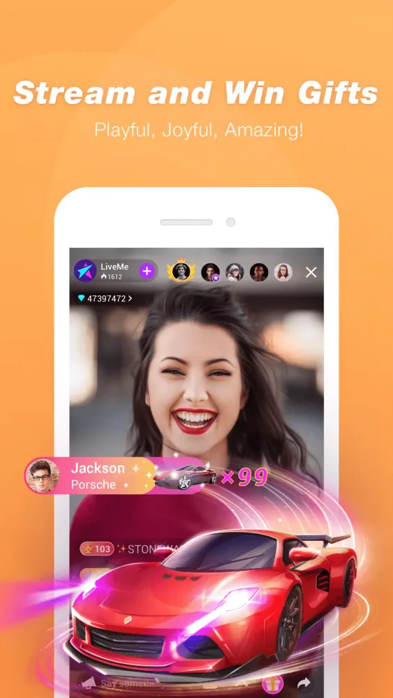 Capturas de tela do LiveMe