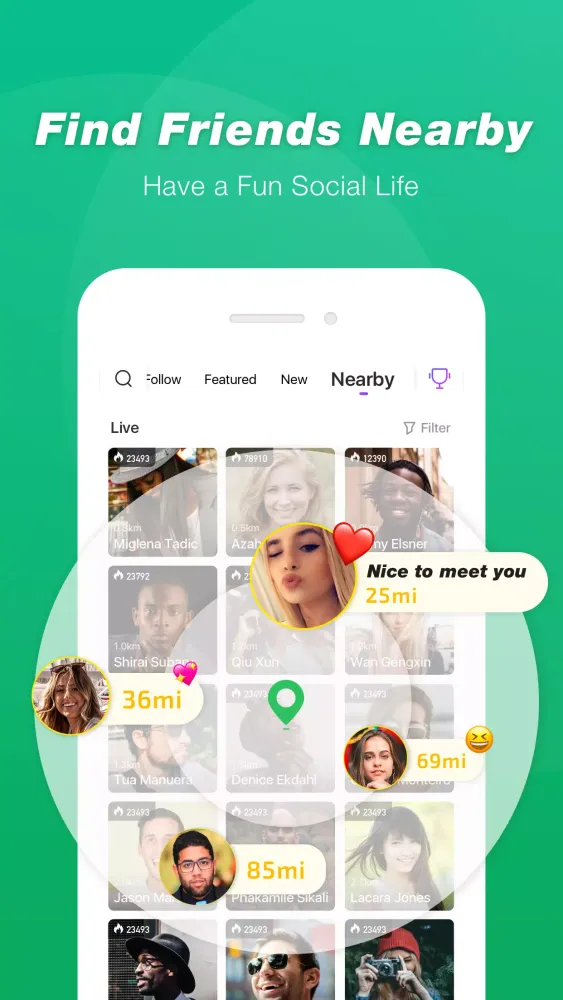 Capturas de tela do LiveMe