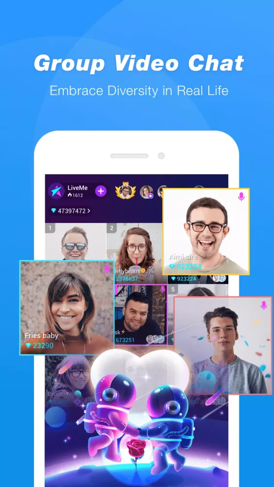 Capturas de tela do LiveMe