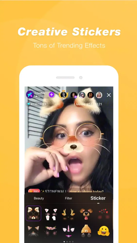 Capturas de tela do LiveMe