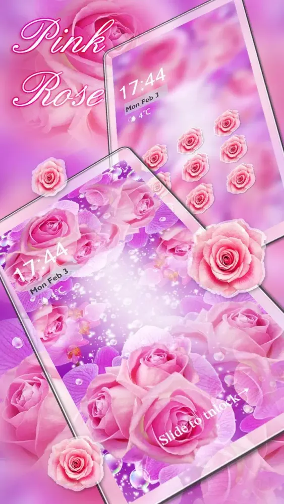 Cute Pink Romantic Rose Locker Screenshots