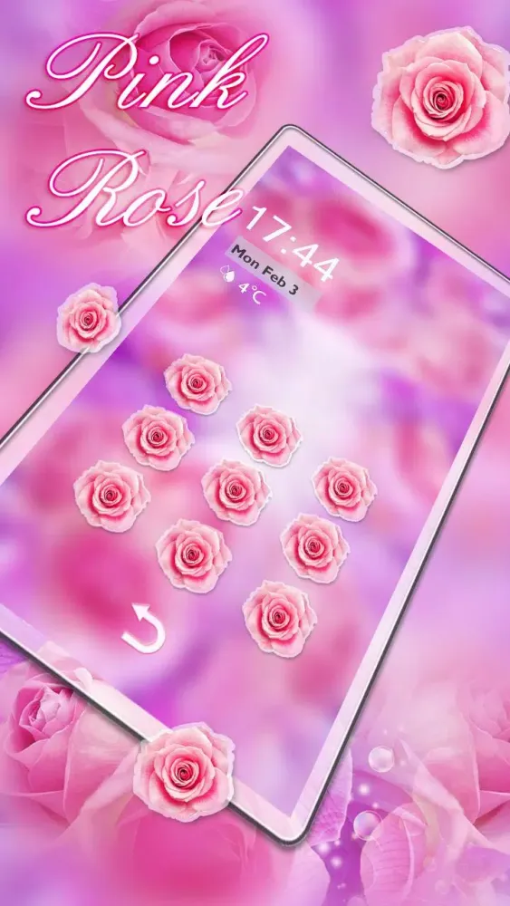 Cute Pink Romantic Rose Locker Screenshots