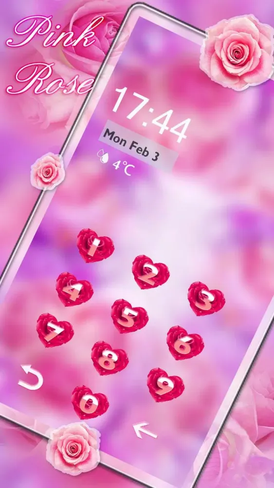 Cute Pink Romantic Rose Locker Screenshots