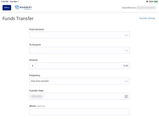 Zrzuty ekranu Magnifi Financial iPad 