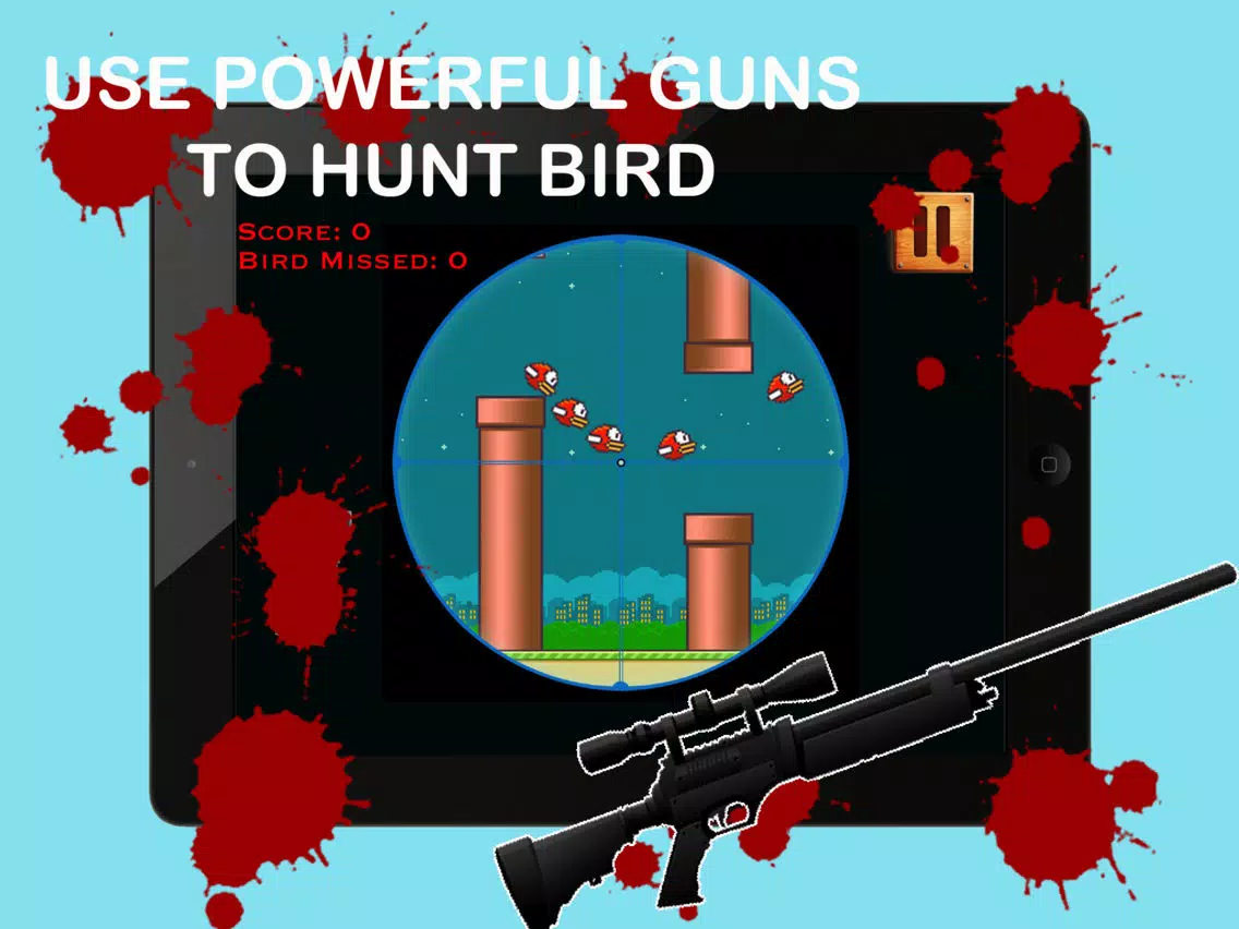 Tangkapan layar A Hunting Adventure Smash Bird Revenge Crush Sniper Game Flappy Edition By Clumsy Attack Smasher iPad 