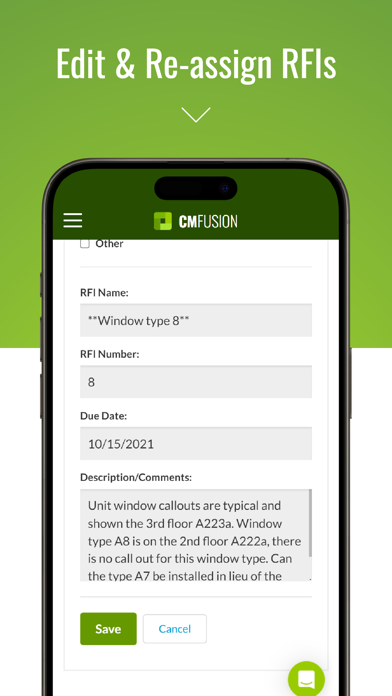 RFI Management By CM Fusion سکرین شاٹس