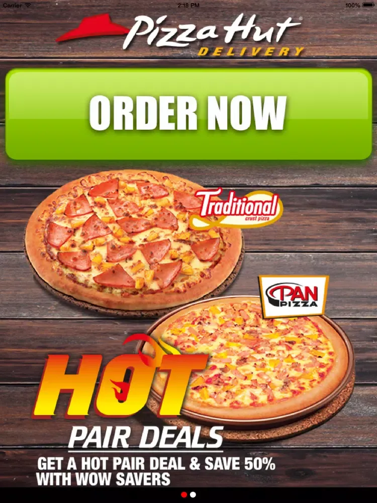 Pizza Hut Delivery Malaysia iPad 应用截图
