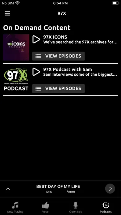 97X Tampa Bays New Alternative Screenshots