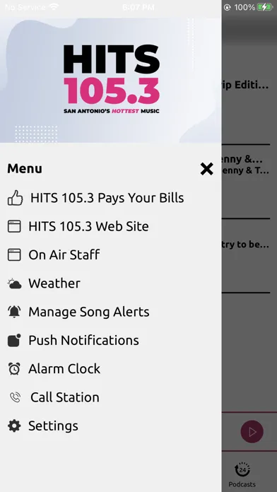 Tangkapan layar Hits 105.3