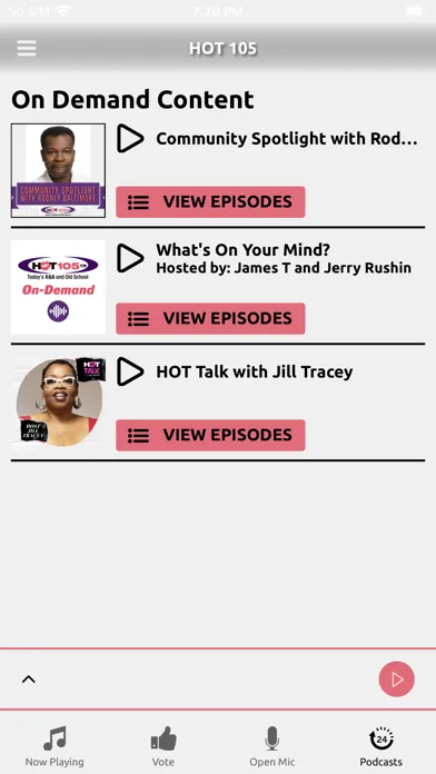 Tangkapan skrin HOT 105 FM Miami