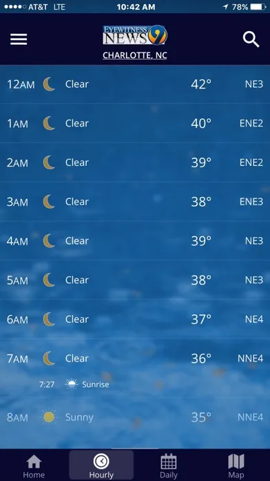 Скриншоты WSOC-TV Channel 9 Weather App
