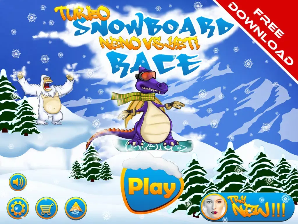 تصاویر A Dragon Turbo Snowboard Race, Neno vs Yeti iPad 