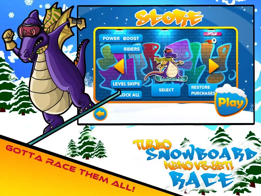 تصاویر A Dragon Turbo Snowboard Race, Neno vs Yeti iPad 