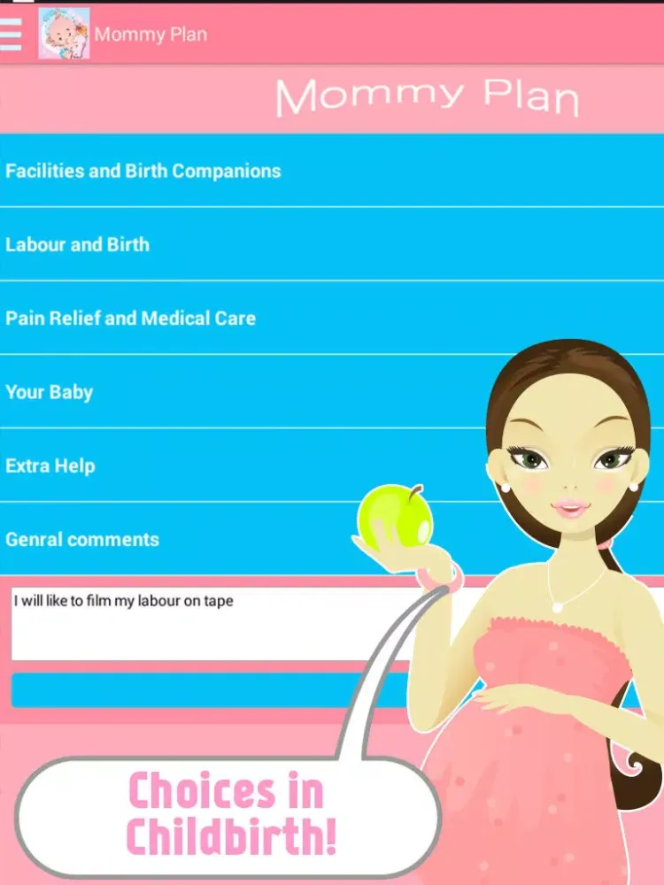 Скриншоты Mommy's Plan: A Medical List of Wishes For Newborn Projects iPad 