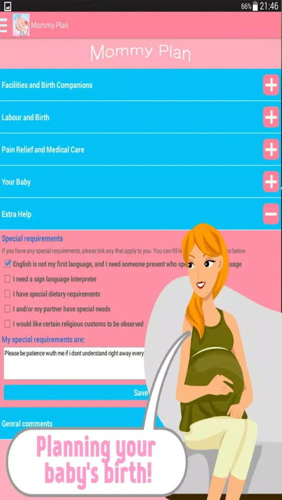 Скриншоты Mommy's Plan: A Medical List of Wishes For Newborn Projects