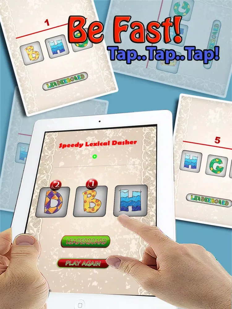 Speedy Lexical Dasher Free - A Letter Quiz Adventure Game for Kids iPad  Screenshots