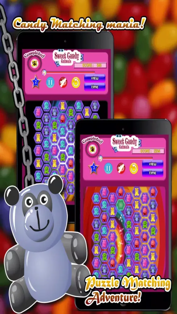 Sweet Candy Animals ~ Match the Sweet Animal-s to Crush them and Win! स्क्रीनशॉट