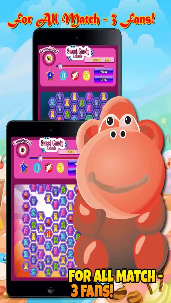 Sweet Candy Animals ~ Match the Sweet Animal-s to Crush them and Win! स्क्रीनशॉट